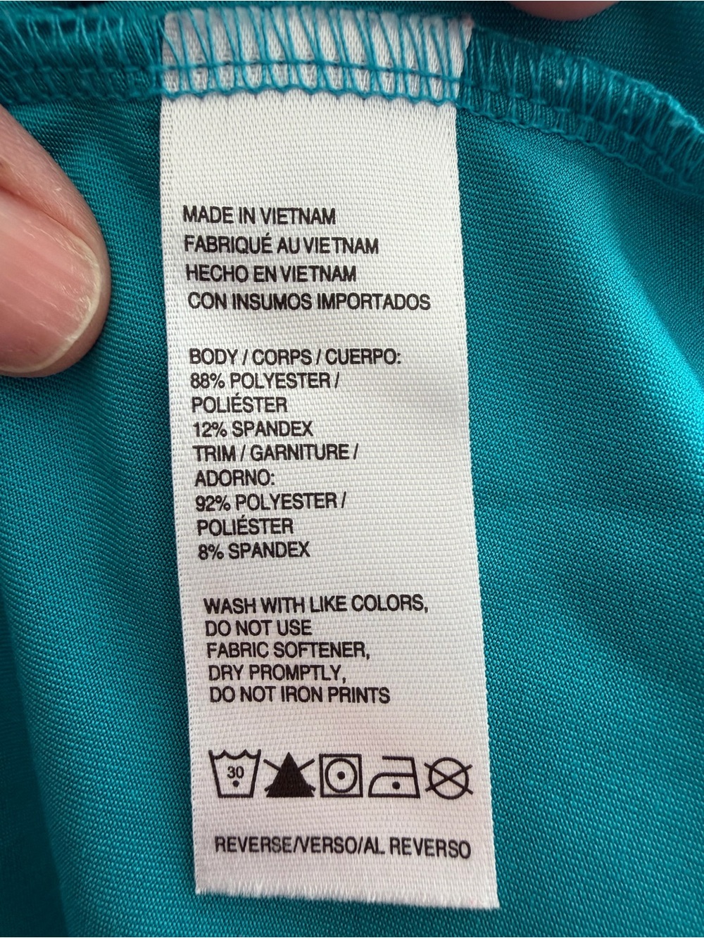 IZOD Teal Sleeveless Polo with Golf Themed Collar - Picture 7 of 7